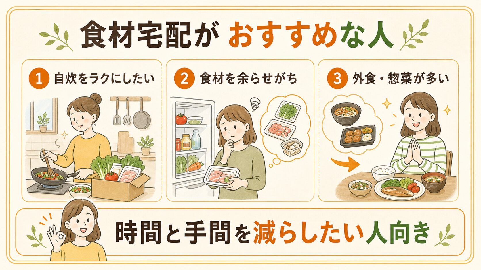 一人暮らしで食材宅配がおすすめな人の特徴